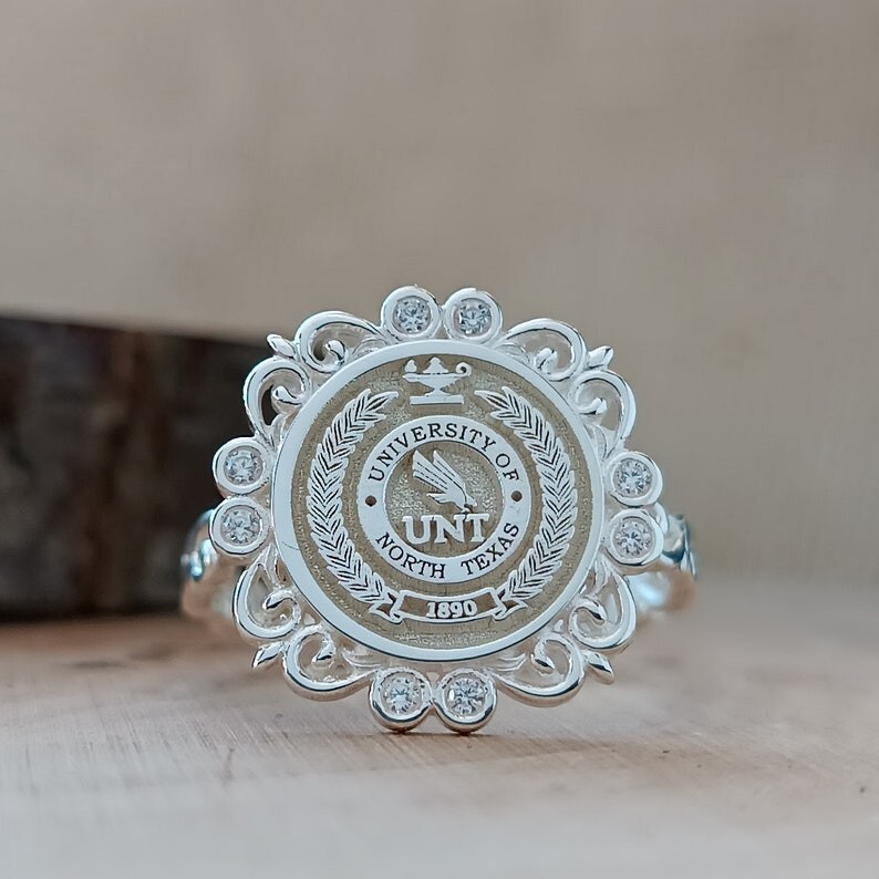 University of North Texas UNT Graduation Ring 1890 Seal Custom Graduation Gift