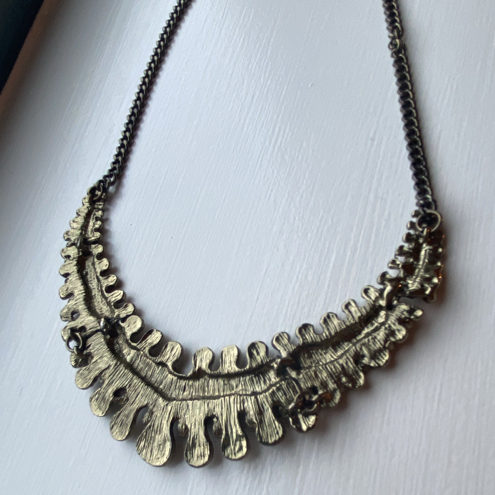 Gold/Silver Tone Metal Snake Chain Layered Bib Necklace, Lobster, Bohemian