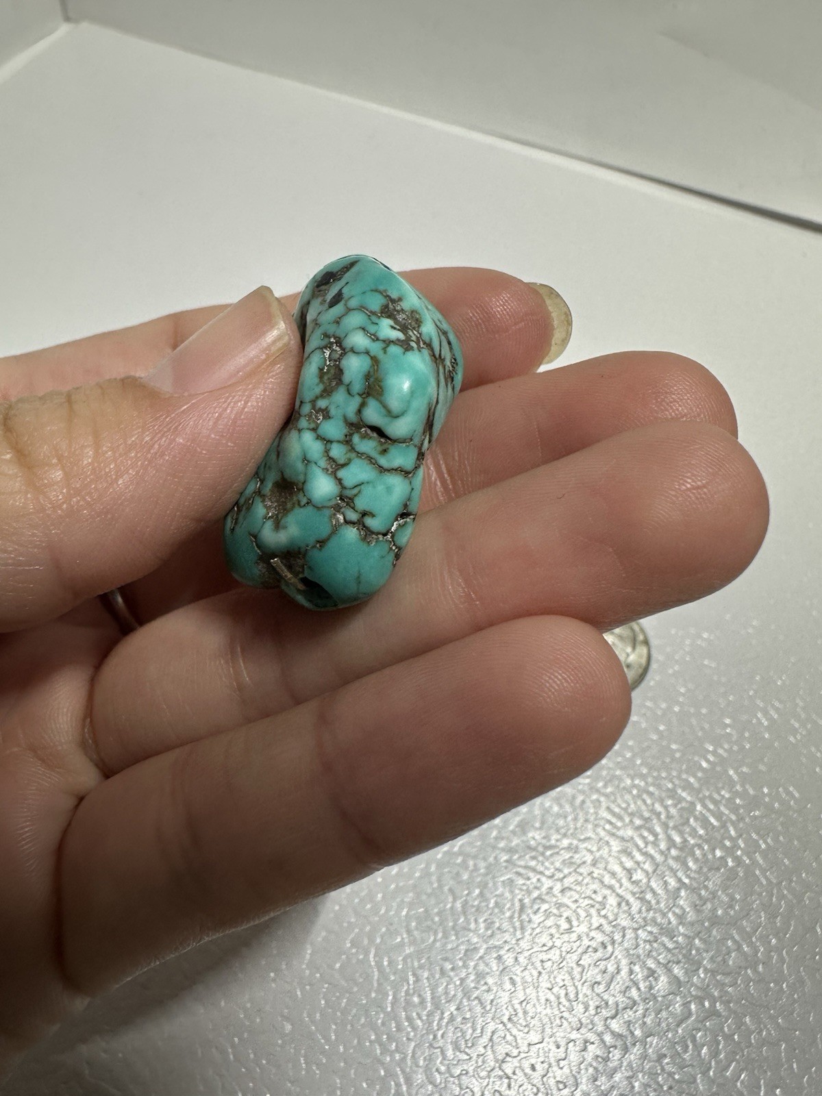 Turquoise Stone Chunk Pendant