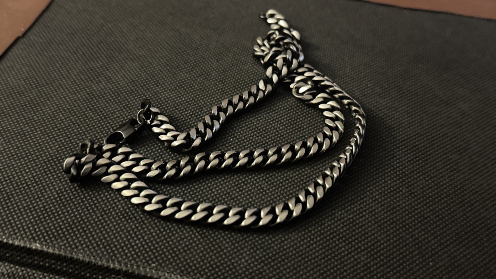 CHISEL Black Stainless Steel Curb Chain Necklace Mens 74cm 69g 7mm