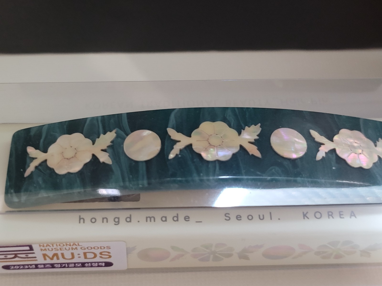 National Museum of Korea Mother of Pearl Hair Pin Clip Korean Traditional Beauty