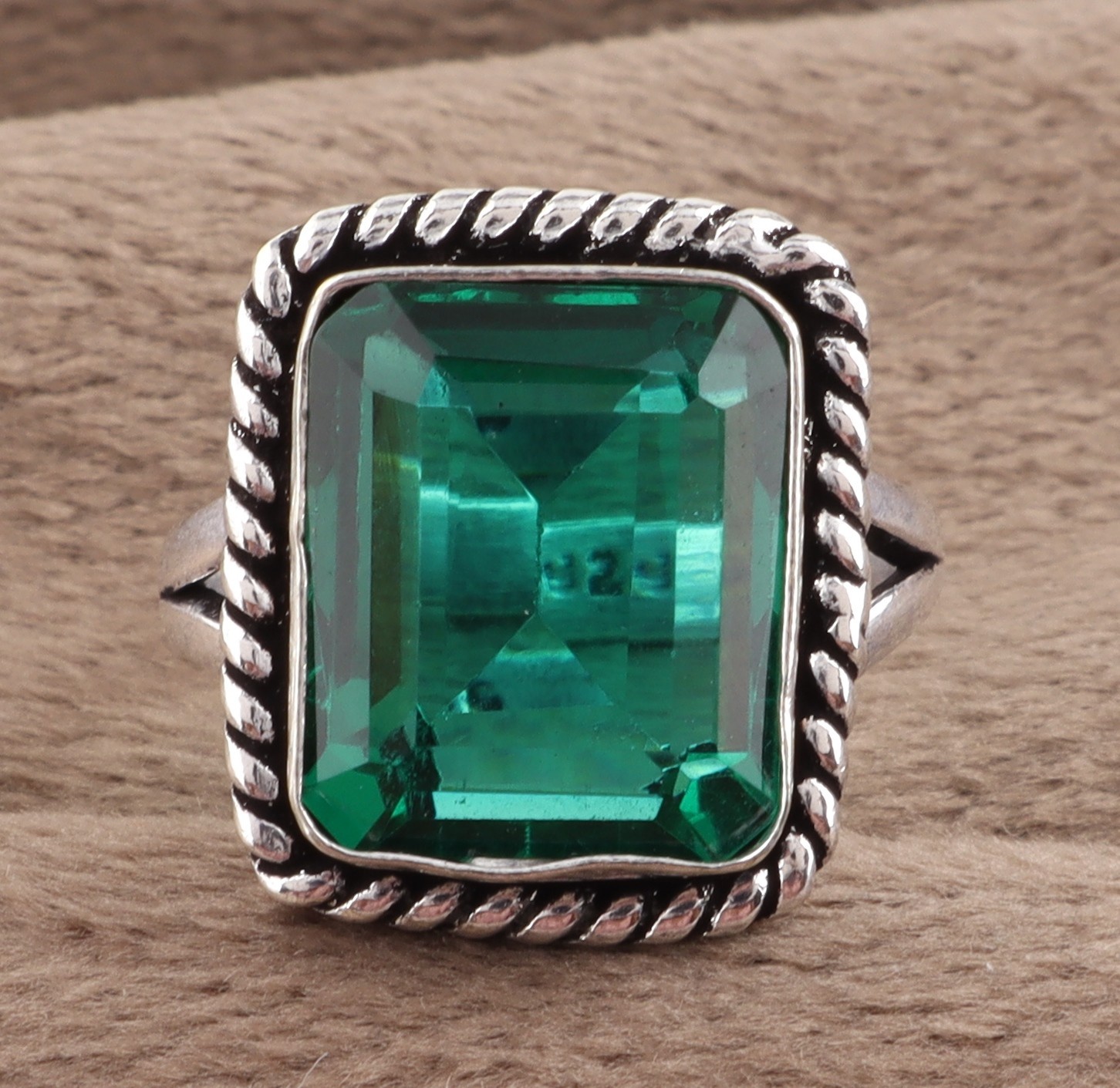 Green Tourmaline Gemstone 925 Sterling Silver Handmade Jewelry Ring All Size