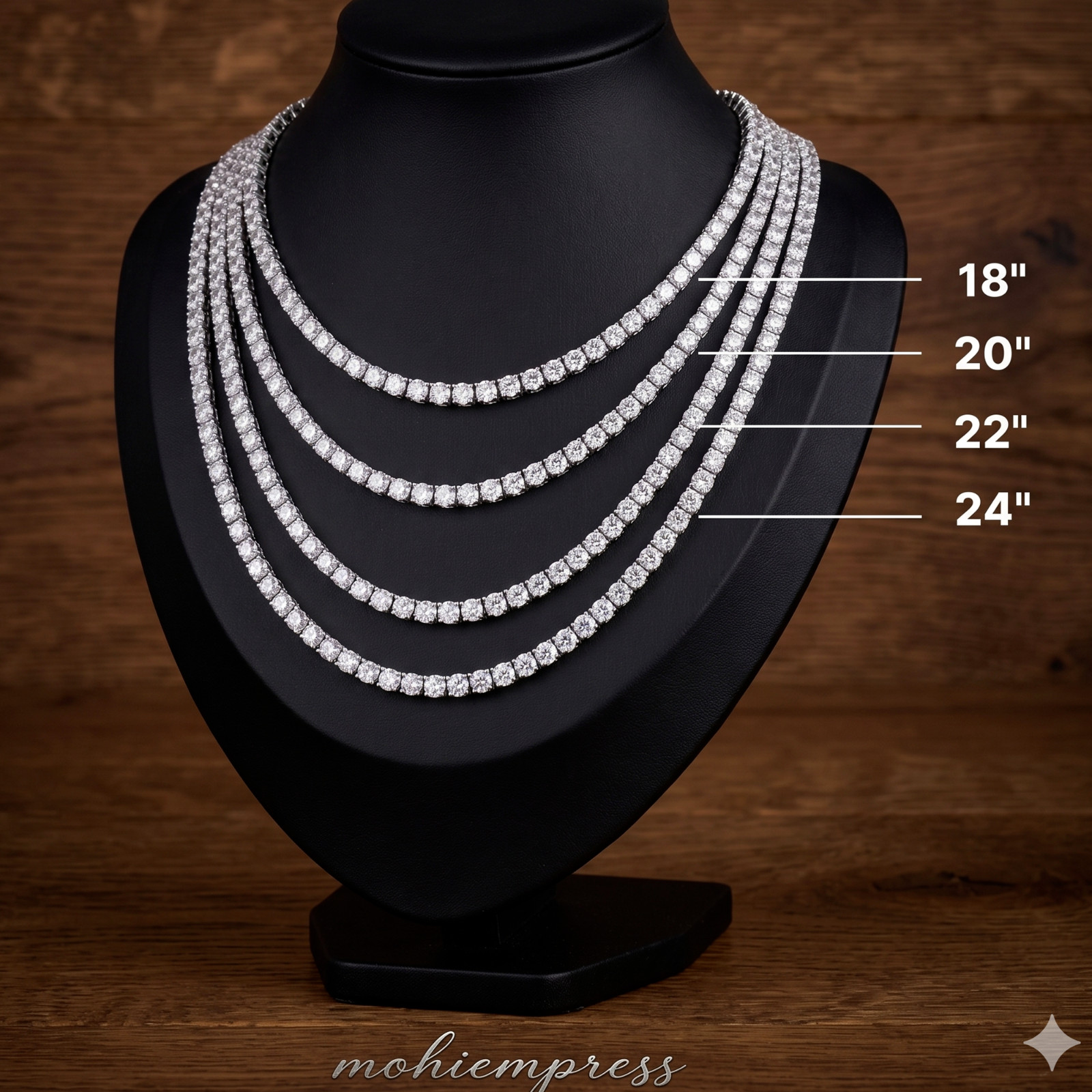 925 Sterling Silver Cubic Zirconia Cuban Link Chain, CZ Jewelry