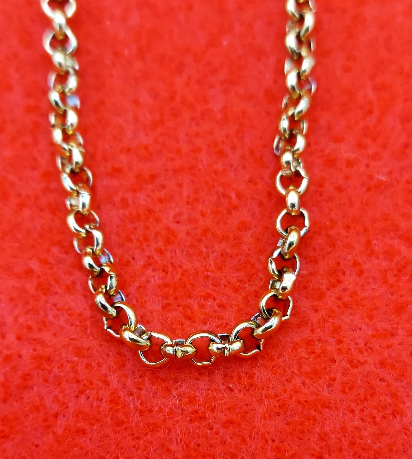 7″-84″ GOLD PLATED STAINLESS STEEL 3MM OR 4 MM ROLO STUNNING LINK NECKLACE-GOLD