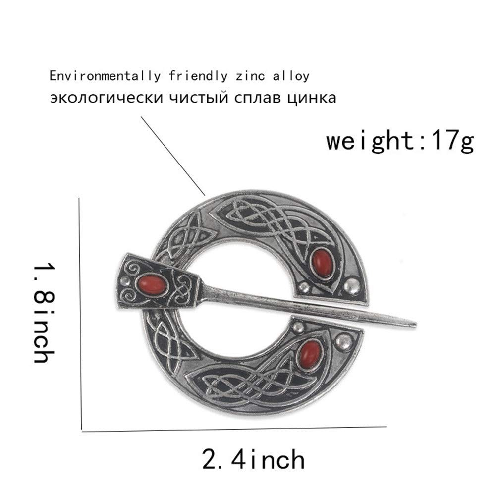 Broche vikingo vintage, alfiler de solapa, hebilla para capa, bufanda o chal