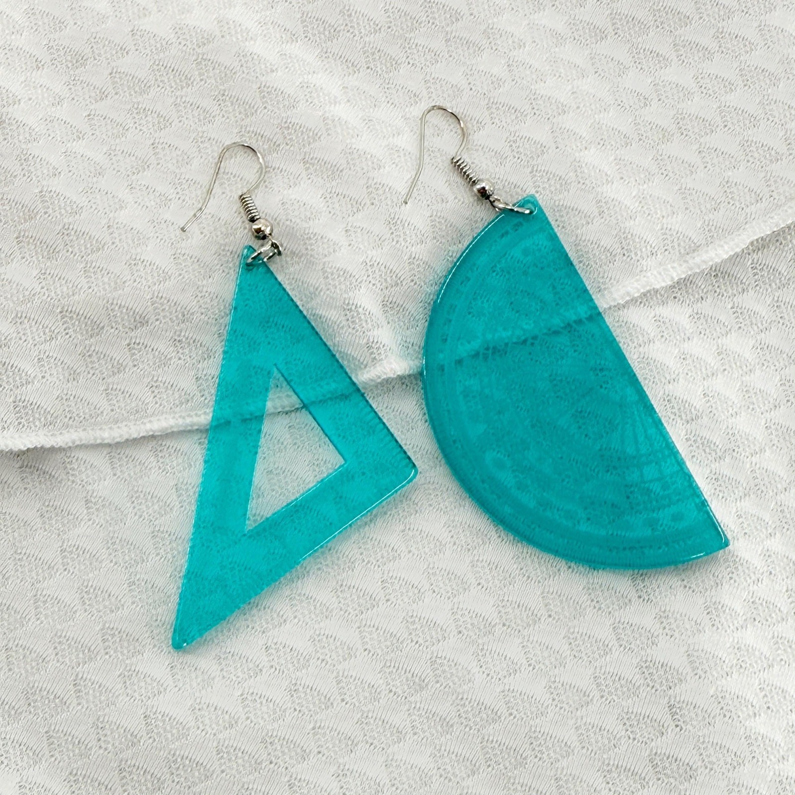 Ruler and Protractor Dangle Earrings, Novelty Earrings, Unique Earrings