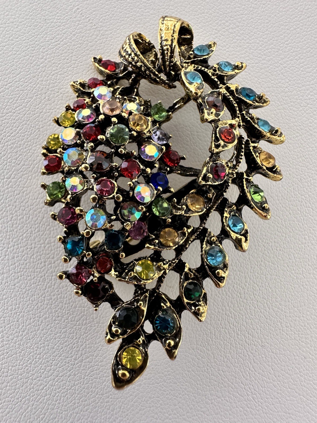 Colorful Crystal Flower Brooch Christmas Easter Fashion Pin Statement Jewelry