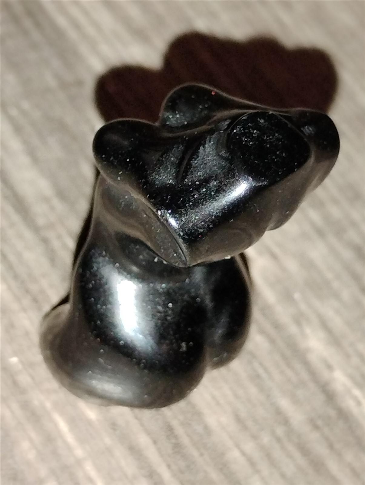 Black Obsidian Female Torso Stone 1.5″ (Inches) Tall 18.3 g Carved Model Woman