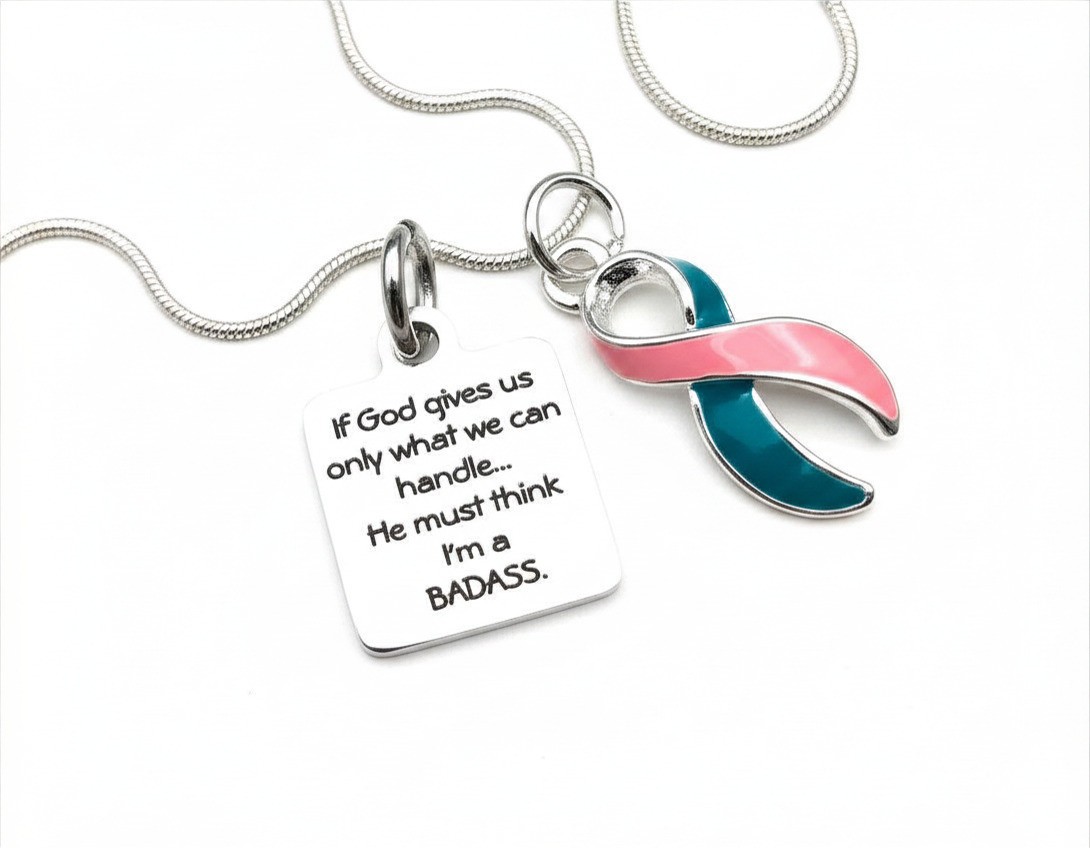 If God Only Gives You What You Can Handle Necklace, Cancer Survivor Gift Chronic
