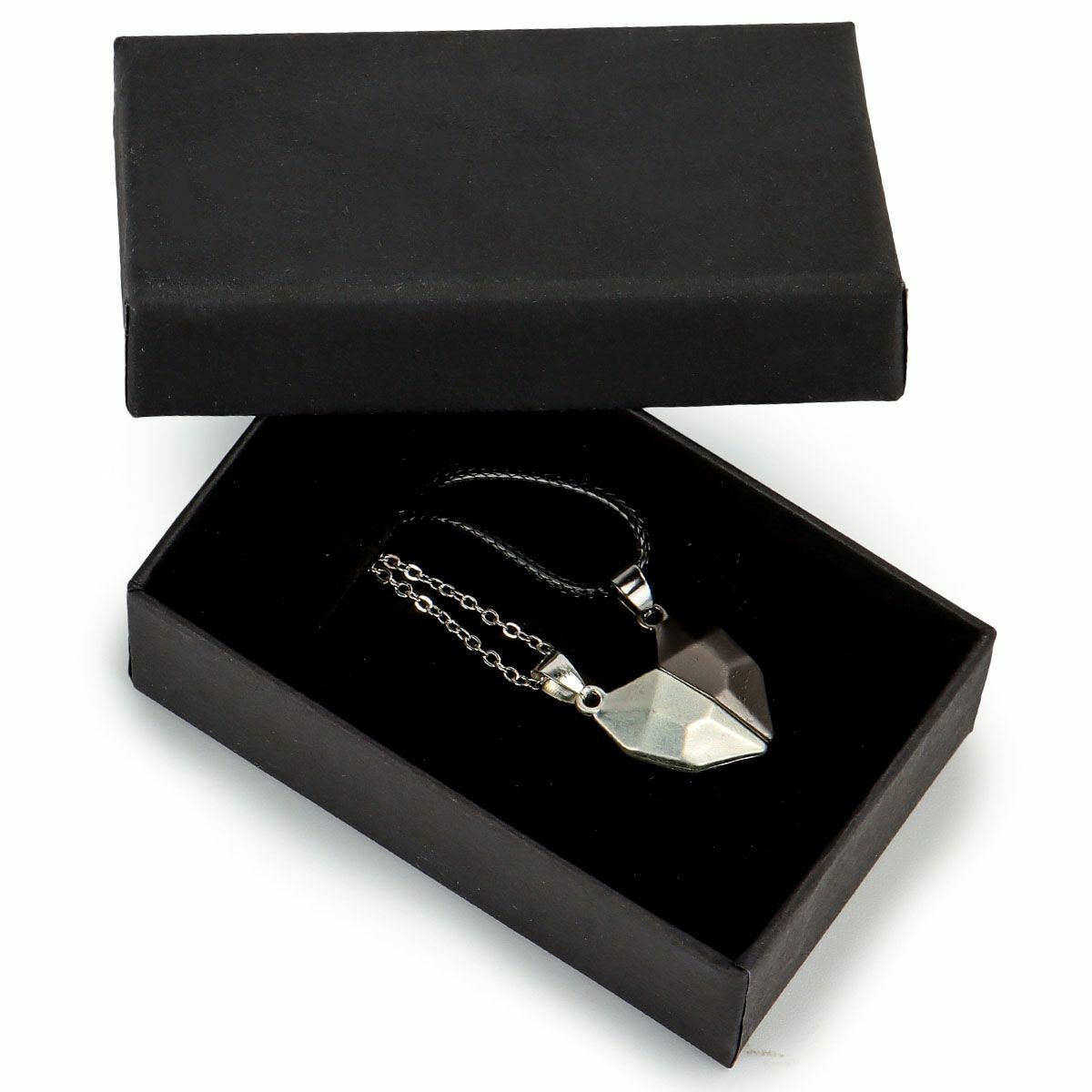 2pcs Magnetic Couple Necklace Heart Friendship Matching Pendant Jewelry Set Gift