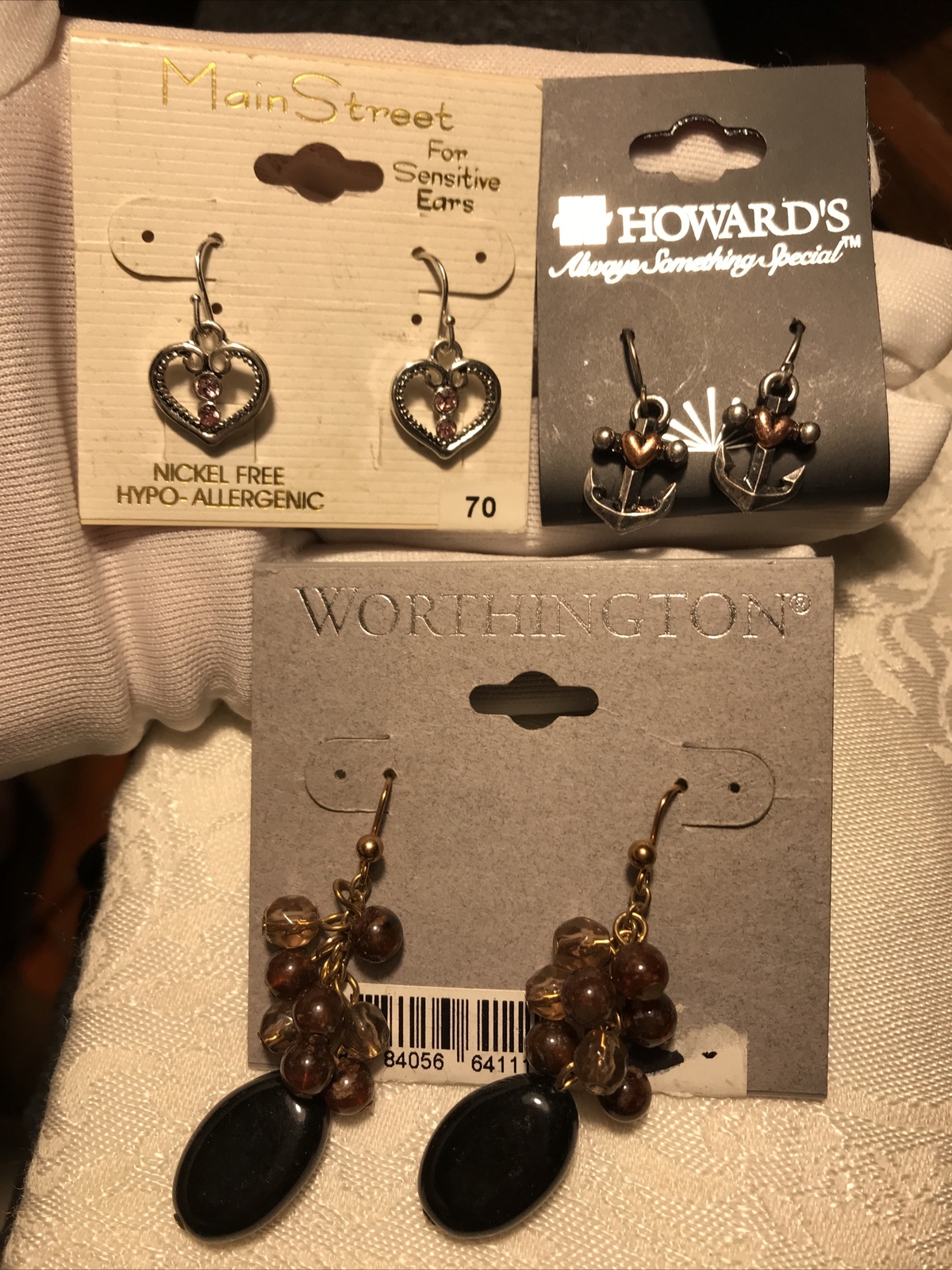 Earring LOT 3 PRS NEW Mainstreet Worthington Howard’s Hook Pierced Classy Casual