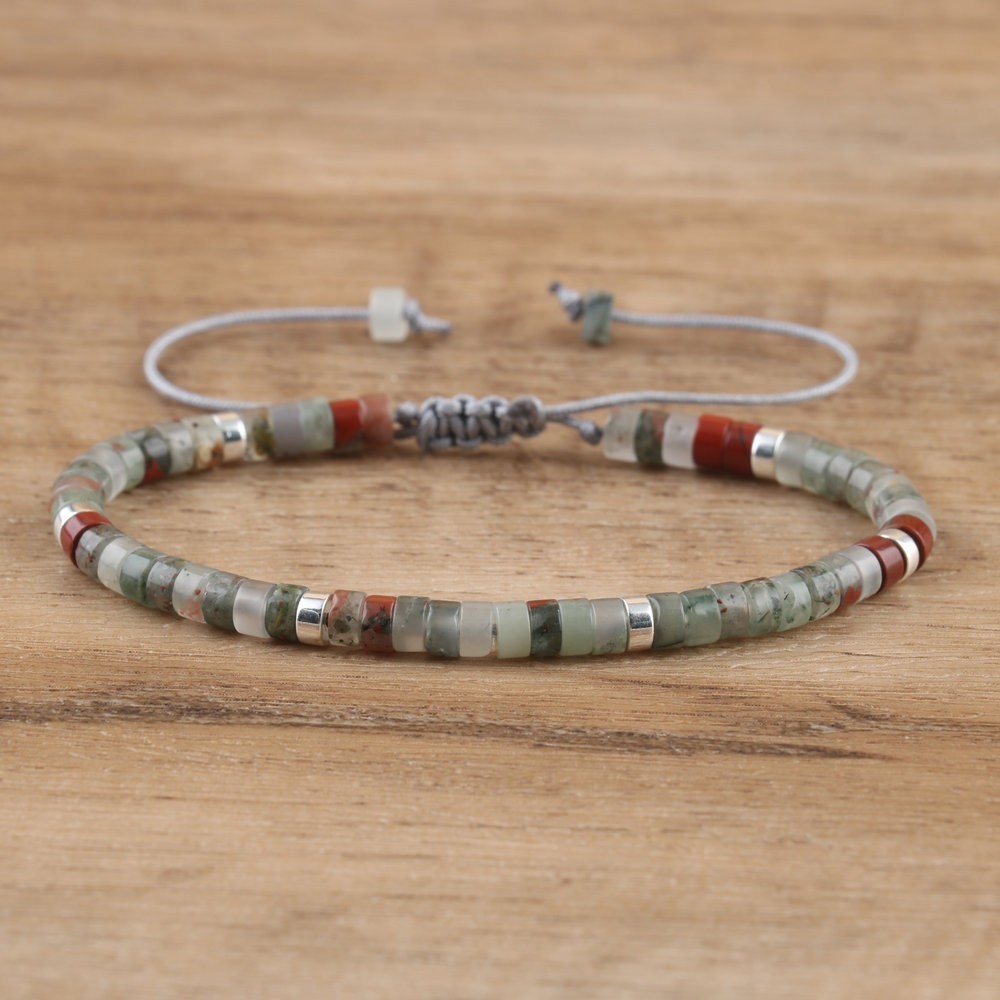 Natural Crystal Stone Bracelet Gemstone Beaded Dainty Healing Bracelet Handmade