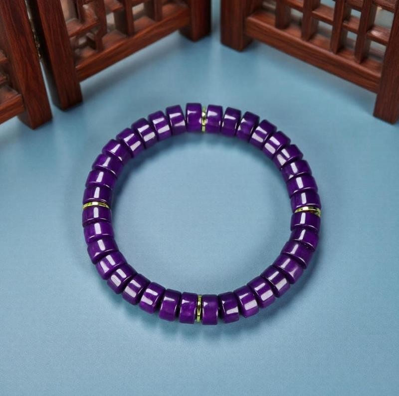 Girl Grandma Mothers Lady Women Sugilite Beads Bracelet Jewelry Gift Box DD178