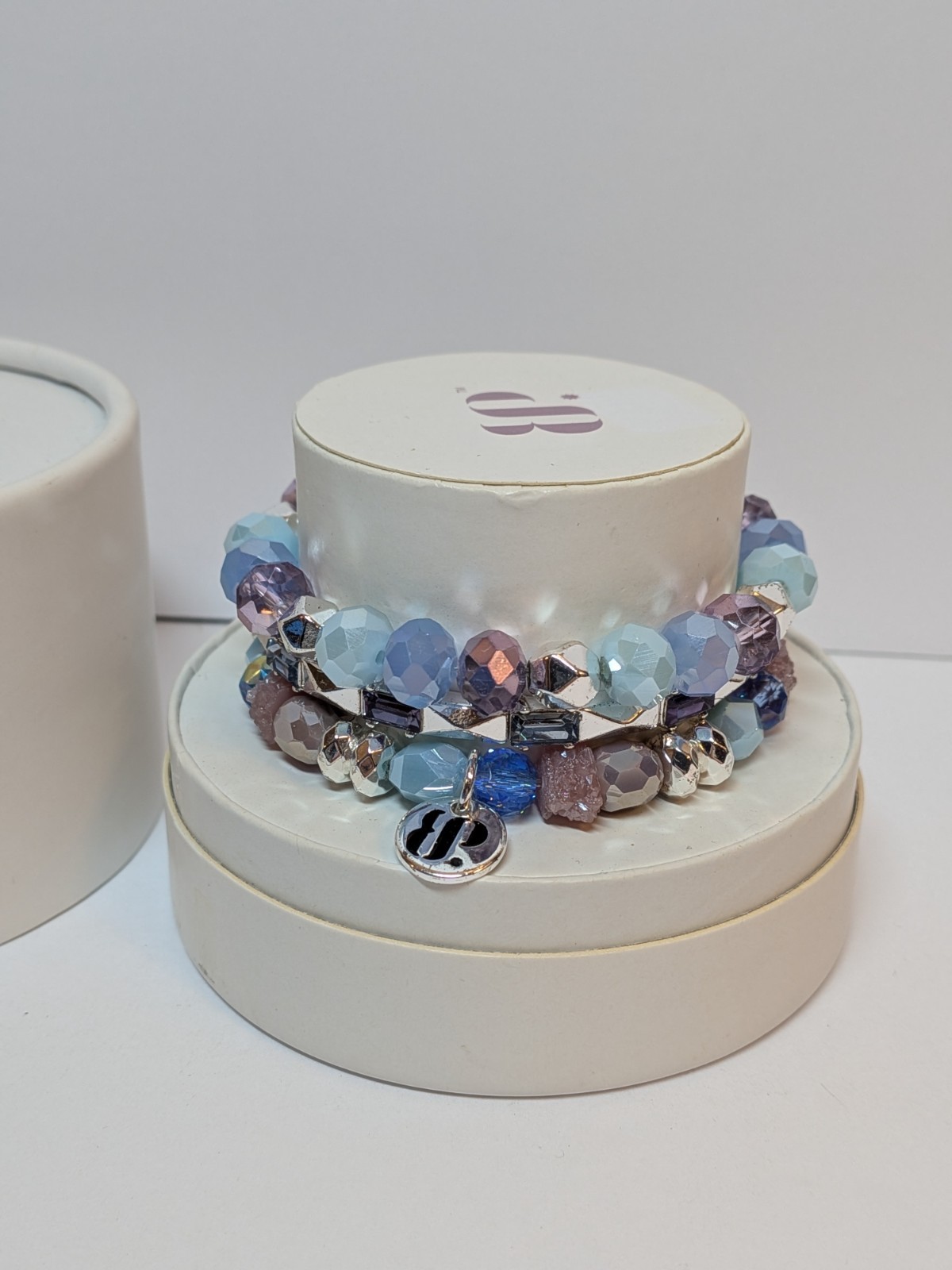 Bomb Party Stackable Bracelet Set Violets Are Blue Stack 2024 RBP6939 NIB New
