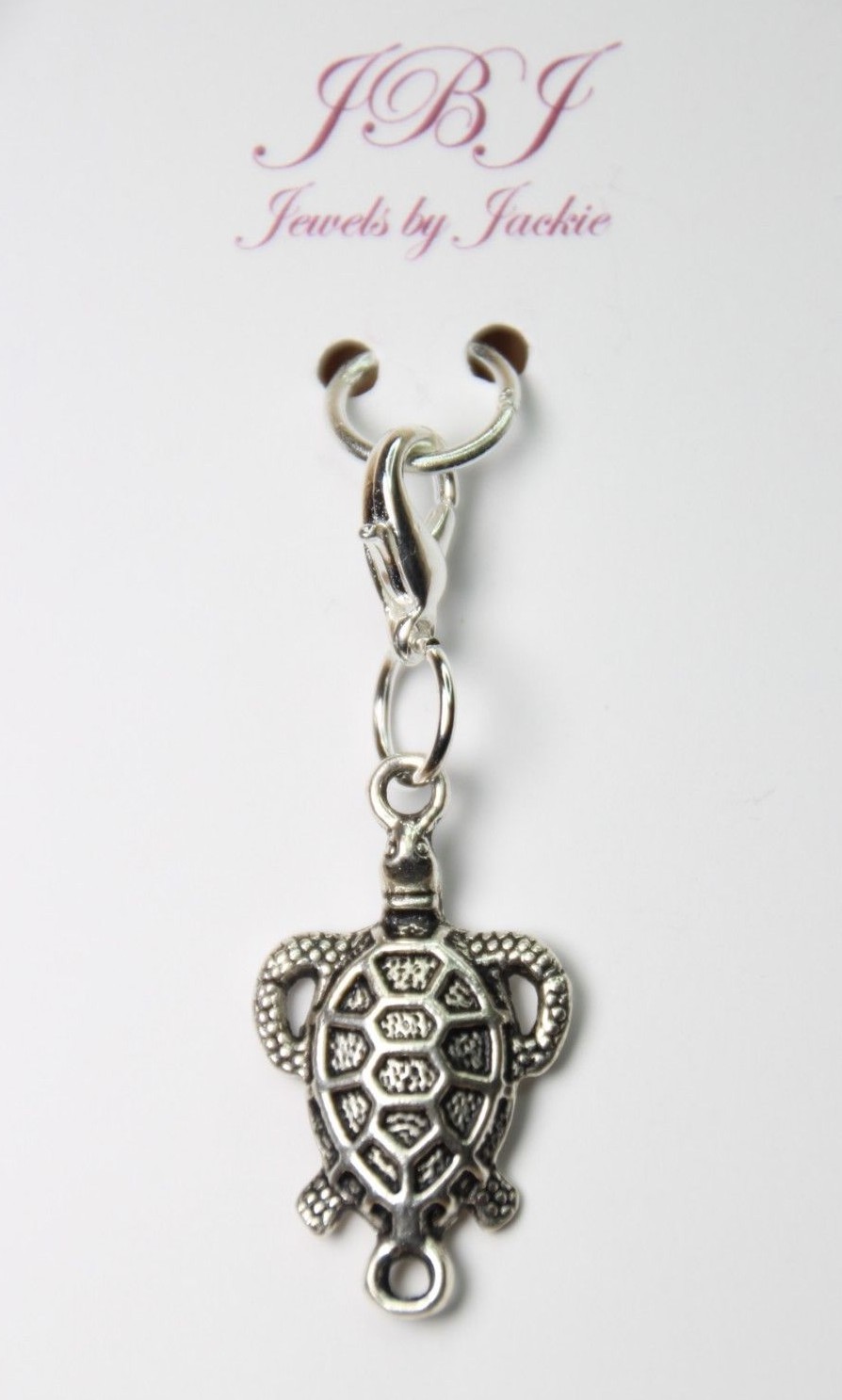 Turtle Charm Clip On Lobster Claw Clasp Build Custom, Side Slider Charms Zip