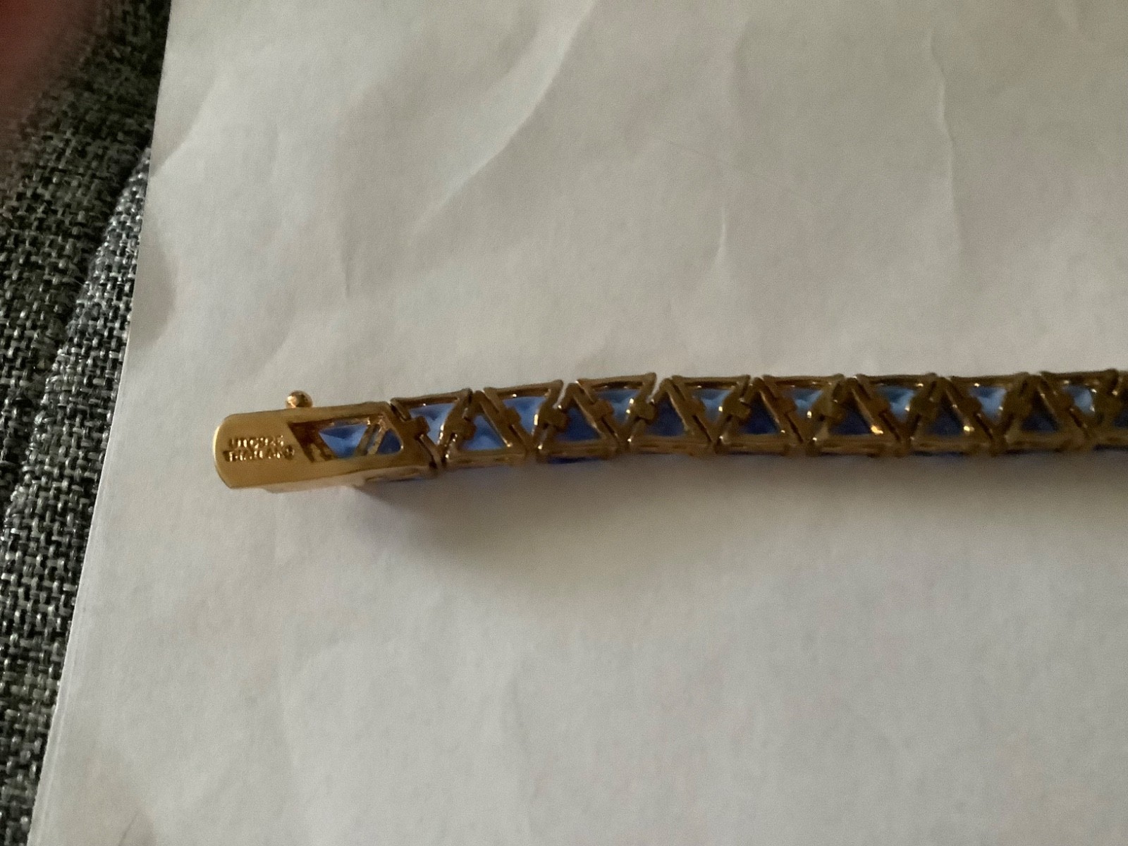 Rare Suzanne Sommers 7.5 Blue Trillant Bracelet
