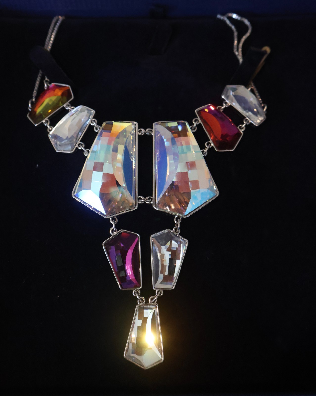 Authentic Swarovski “Evening” Set Necklace Earrings In Original Box MSRP $590