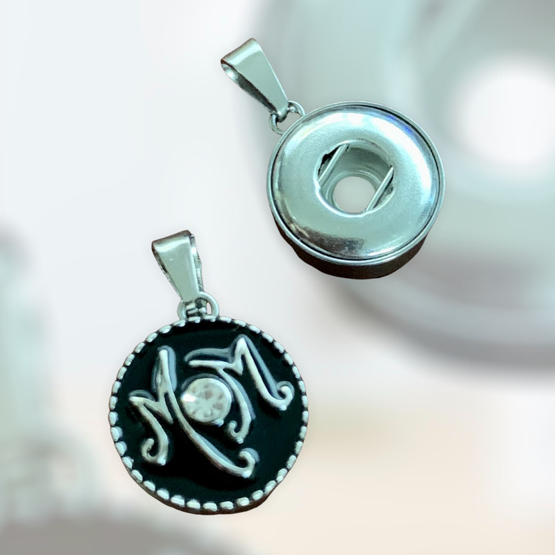 Mini Snap Jewelry Pendant Plain Stainless Fits 12mm Petite Ginger Charms .875″
