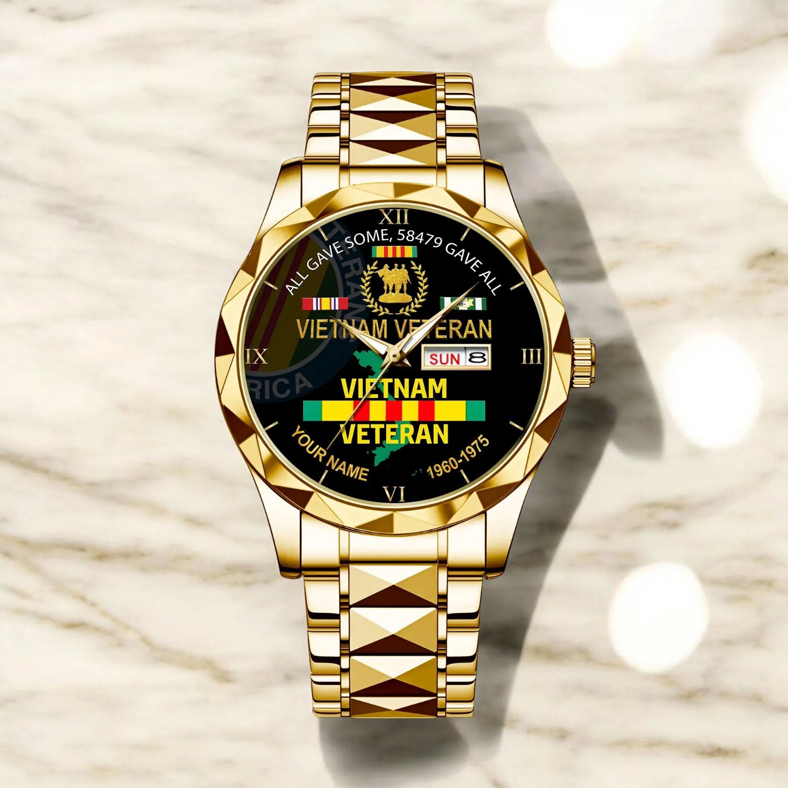 Vietnam Veteran Personalized Watch Custom Military Watch Proud Veteran Gift for