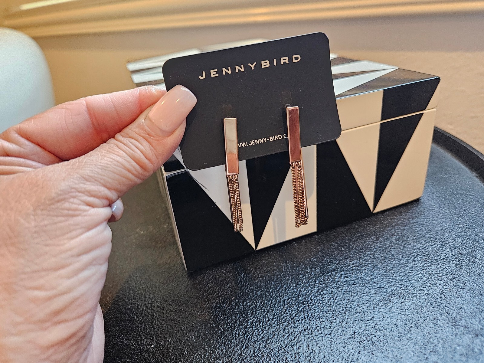 Jenny Bird Rose Gold finish Series Cuff Bracelet and Matching Earrings Set EUC!