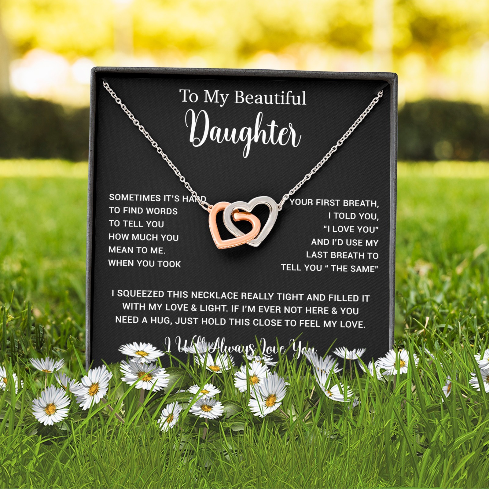 To My Daughter Necklace, Gift for Daughter from Dad, Father Daughter Necklace