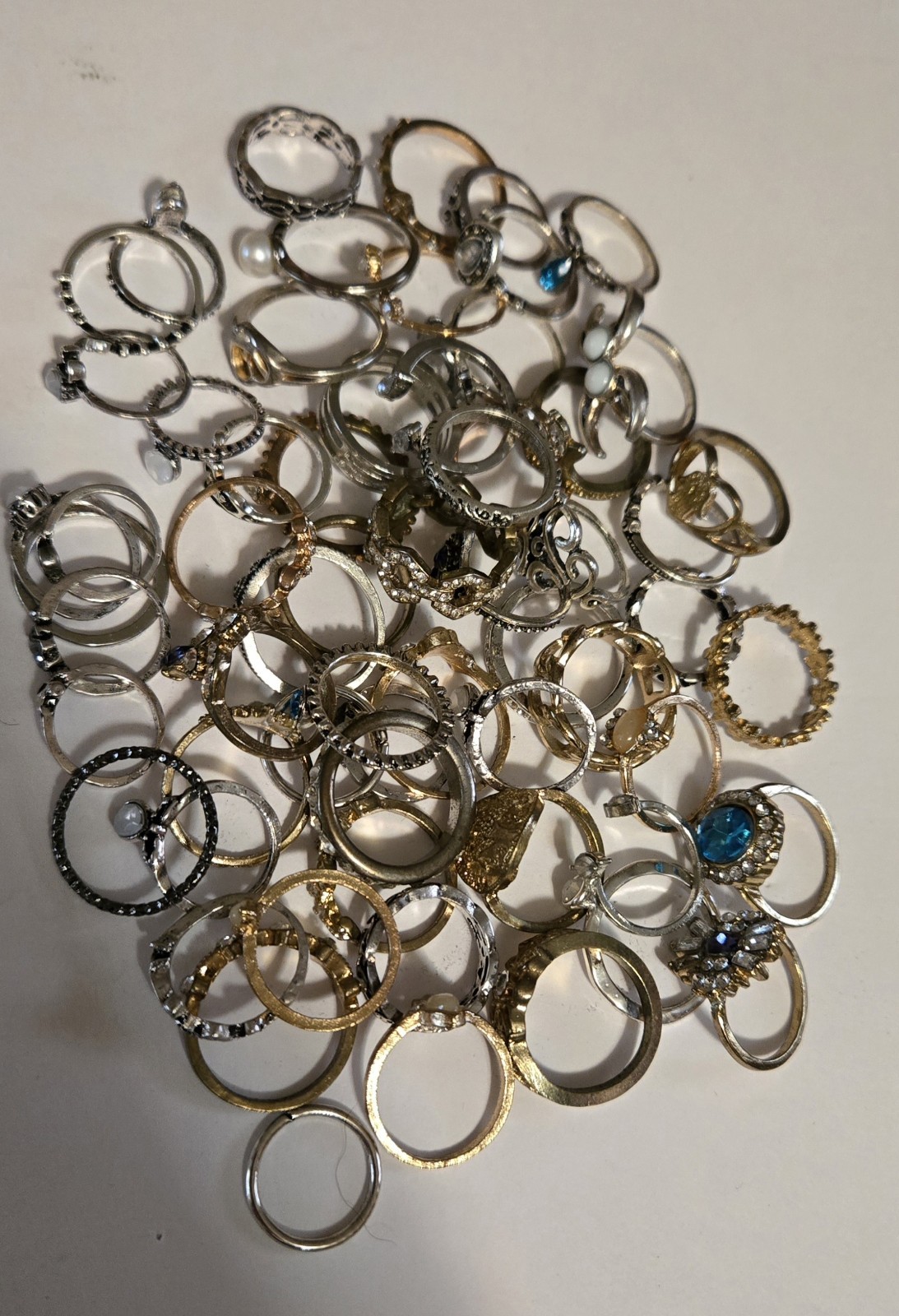 Costume Dress Up Crafting Only Over 60 Rings Multicolored Various Sizes Lot
