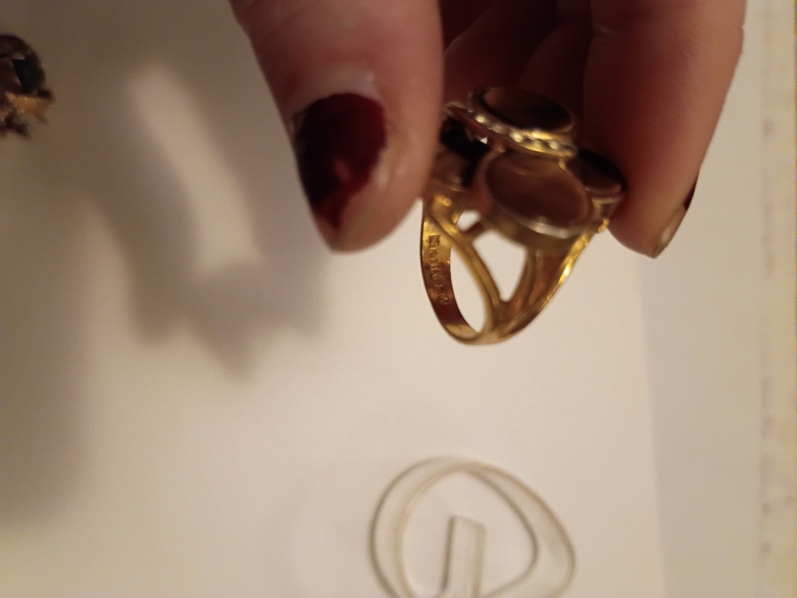 Lot of 6 18k HGE rings Size 6 – 6.5