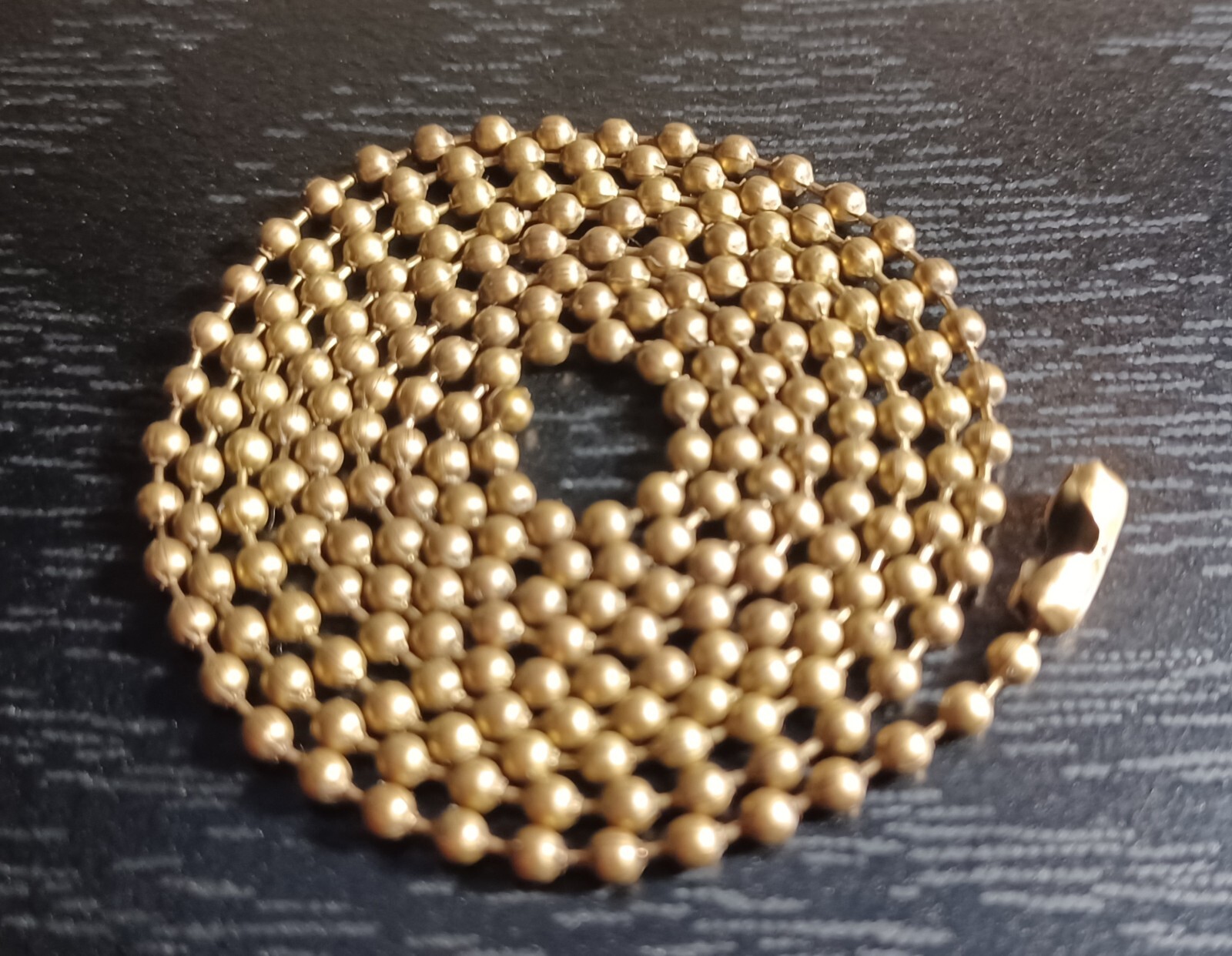 30″ Antique Bronze Stylish Necklace 2.4mm Ball Bead Military Dog Tag Chain