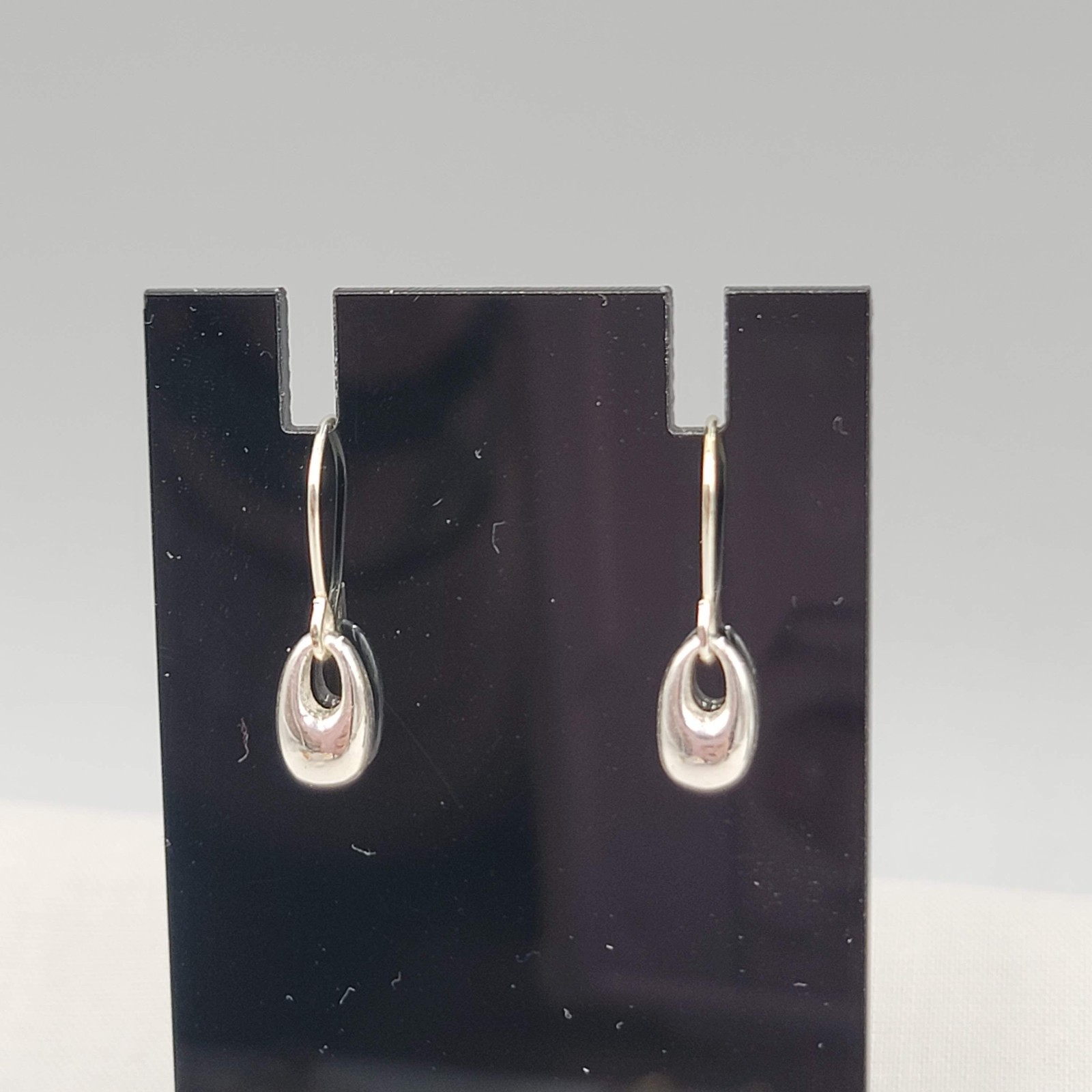 Dainty Casual Pierced Earrings Silver Plated Dangle 3/8″