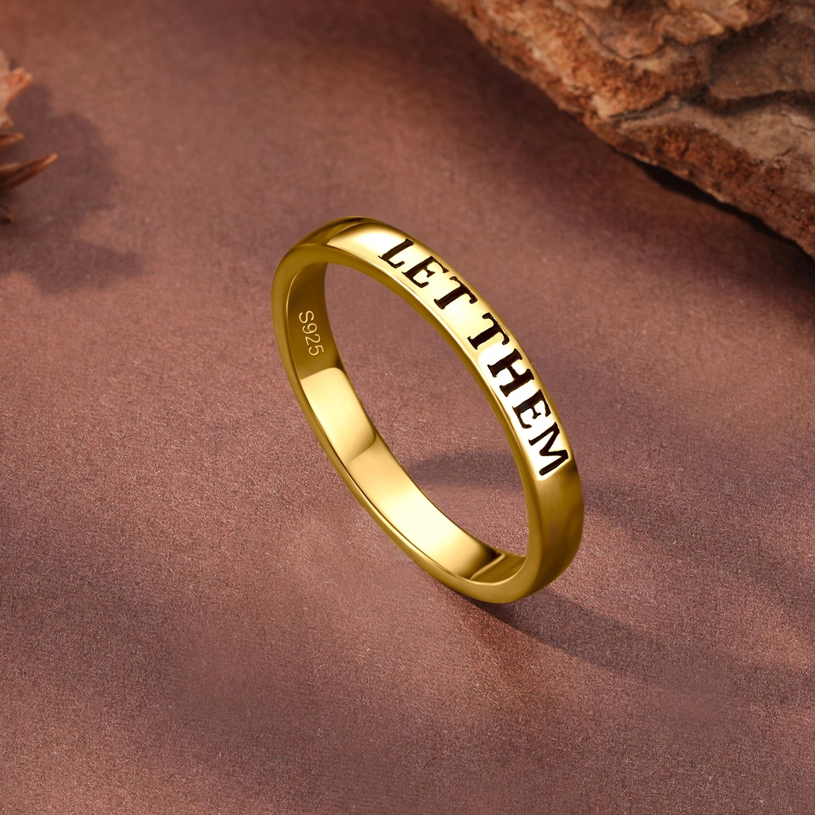 LET Them Ring,Worth Motivation Rings for Men, 925 Real Silver Ring To Sororit…