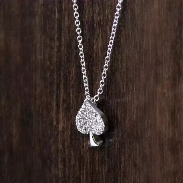 1.00 Ct Round Cut Simulated Diamond Women’s Charm Pendant 14K White Gold Plated