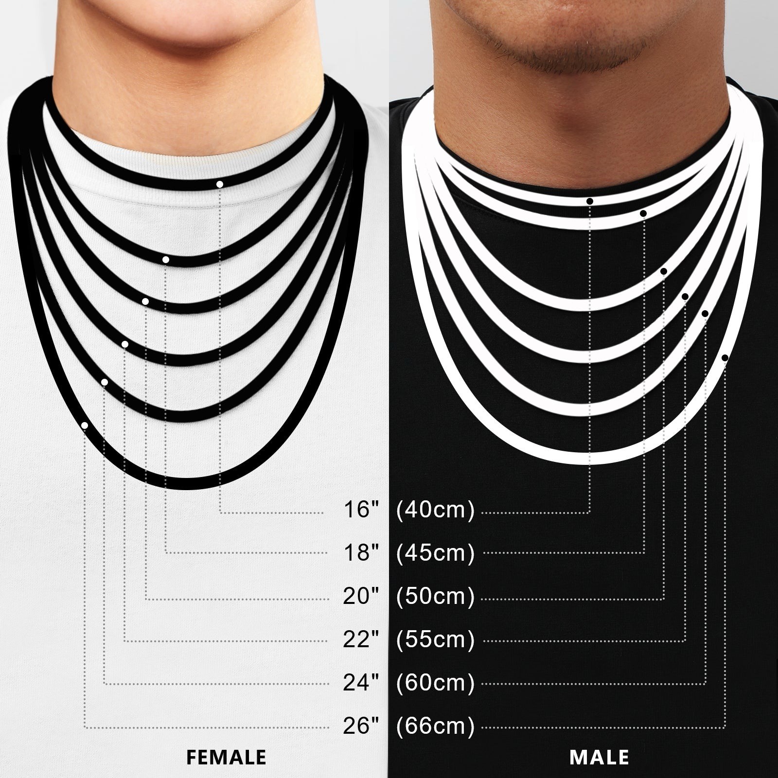 Cuban Link Chain Necklace, 14k White Gold Plated Stainless Steel 6mm