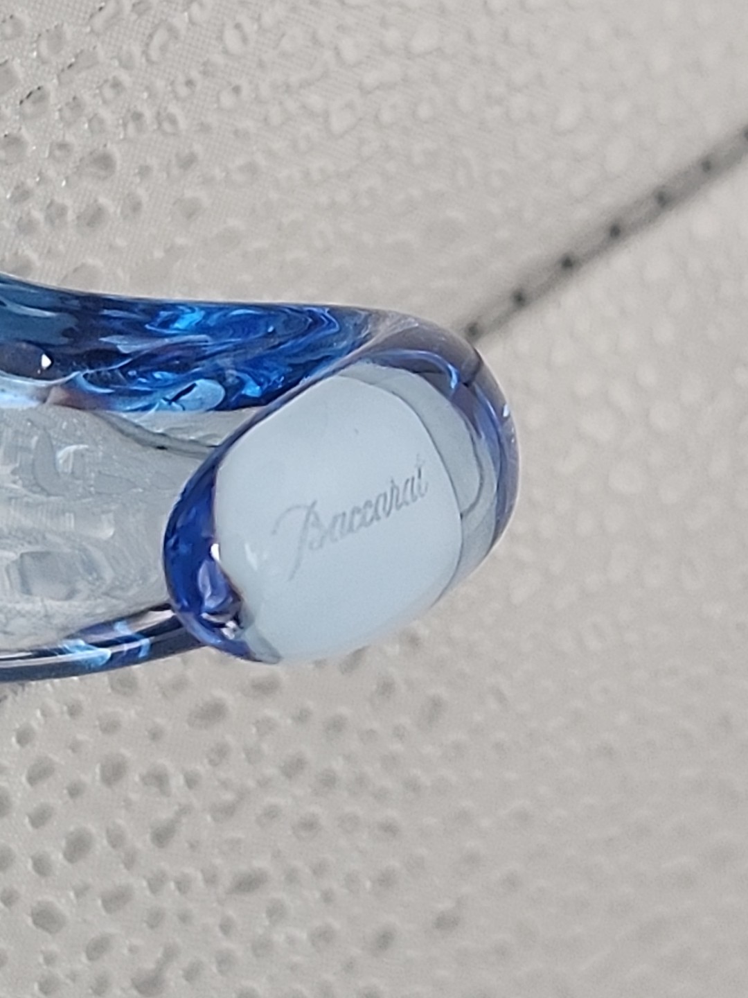 BACCARAT BLUE LEAD CRYSTAL GALET BRACELET AQUAMARIN NEW MEDIUM M SIZE AUTHENTIC