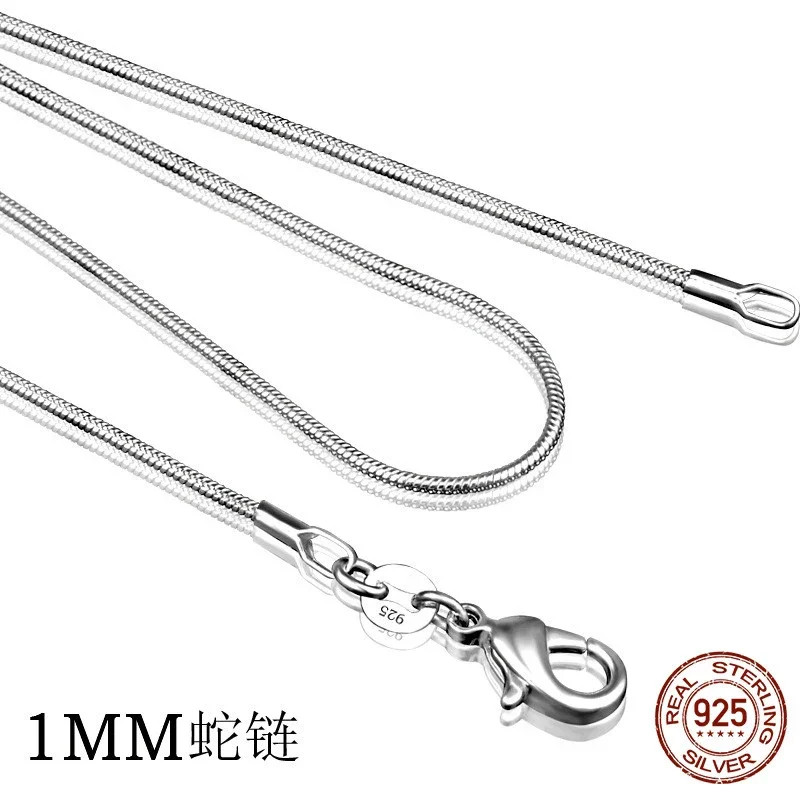 New Women’s Fine 925 Sterling Silver Necklace, Fashion Jewelry