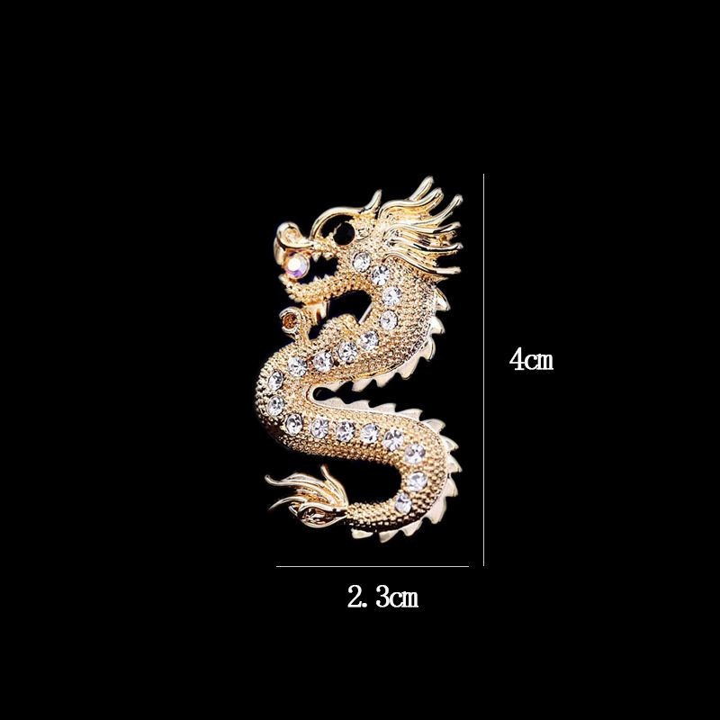 Dragon Brooch Badge Men Minimalist Lapel Pin Suit Clothing