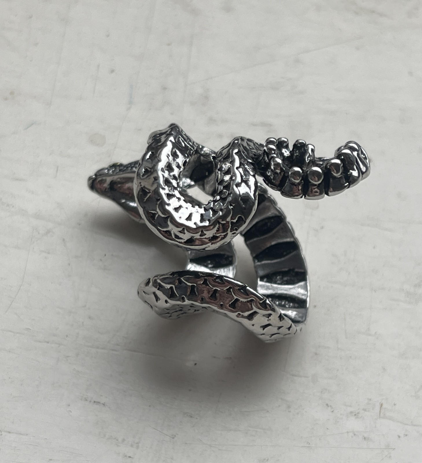 Elegant 925 Sterling Silver Charm Fashion King Cobra Snake Ring One Size Fit All