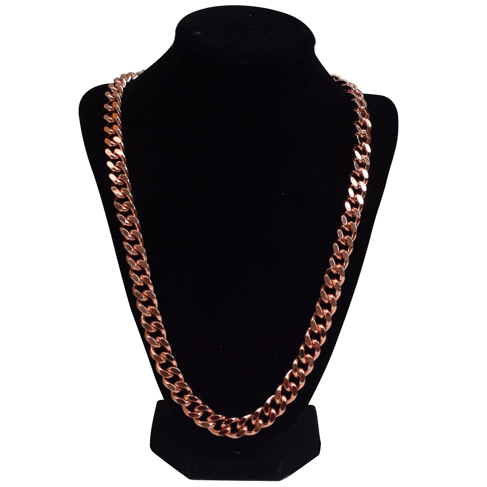 Pure Copper Cuban Link Necklace Heavy Solid Statement Jewelry Chain 24″ Unisex