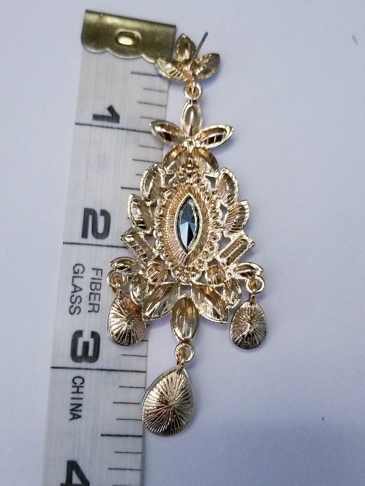 Chandelier Earrings Rhinestone 3.5 in Multi Color