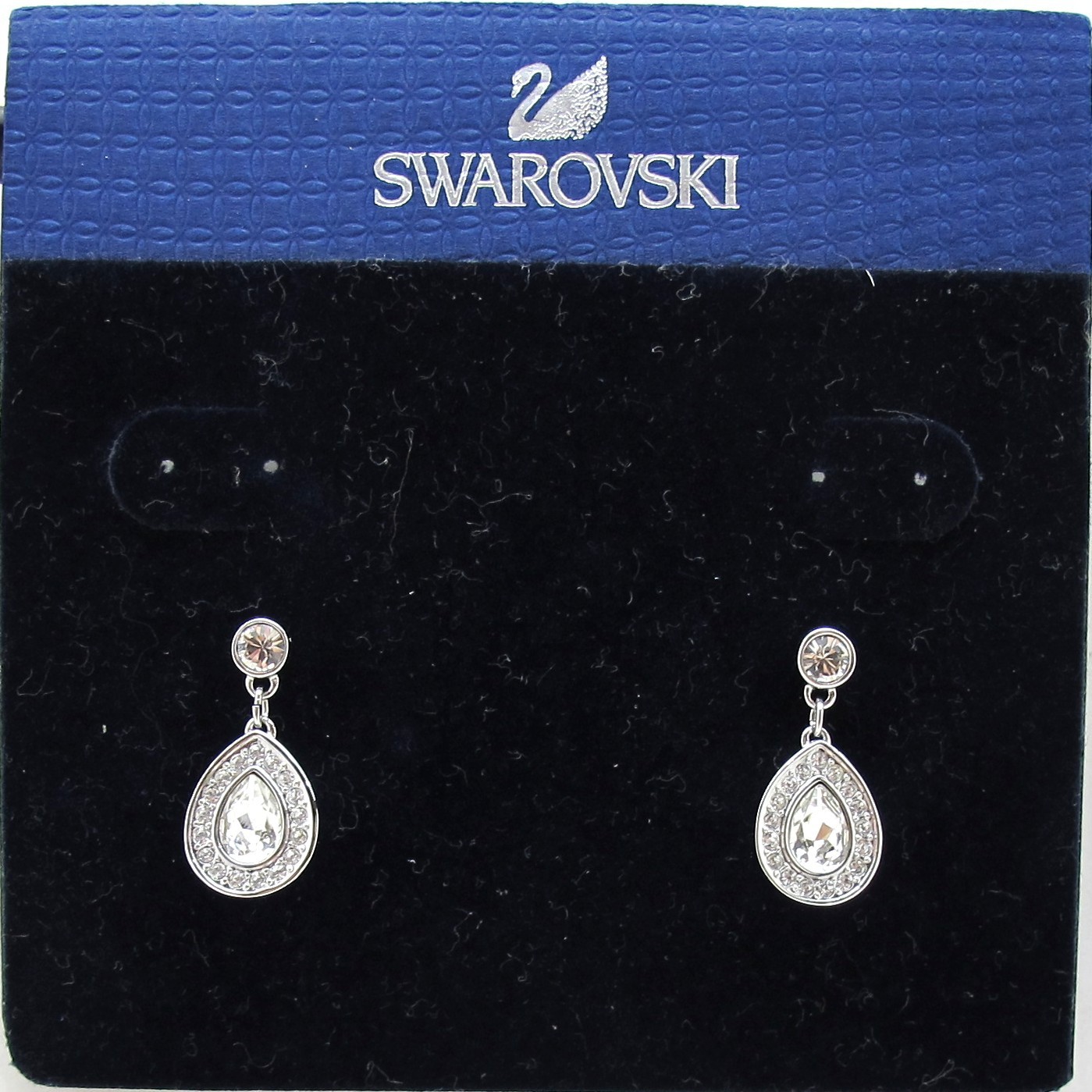 NEW Bridal SWAROVSKI Push Back Drop Dangle Earrings Swarovski Crystal/Silver