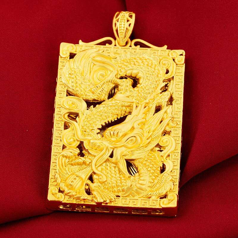 Men’s New dragon 22K 23K 24K Thai Baht Gold Filled Yellow GP Pendant