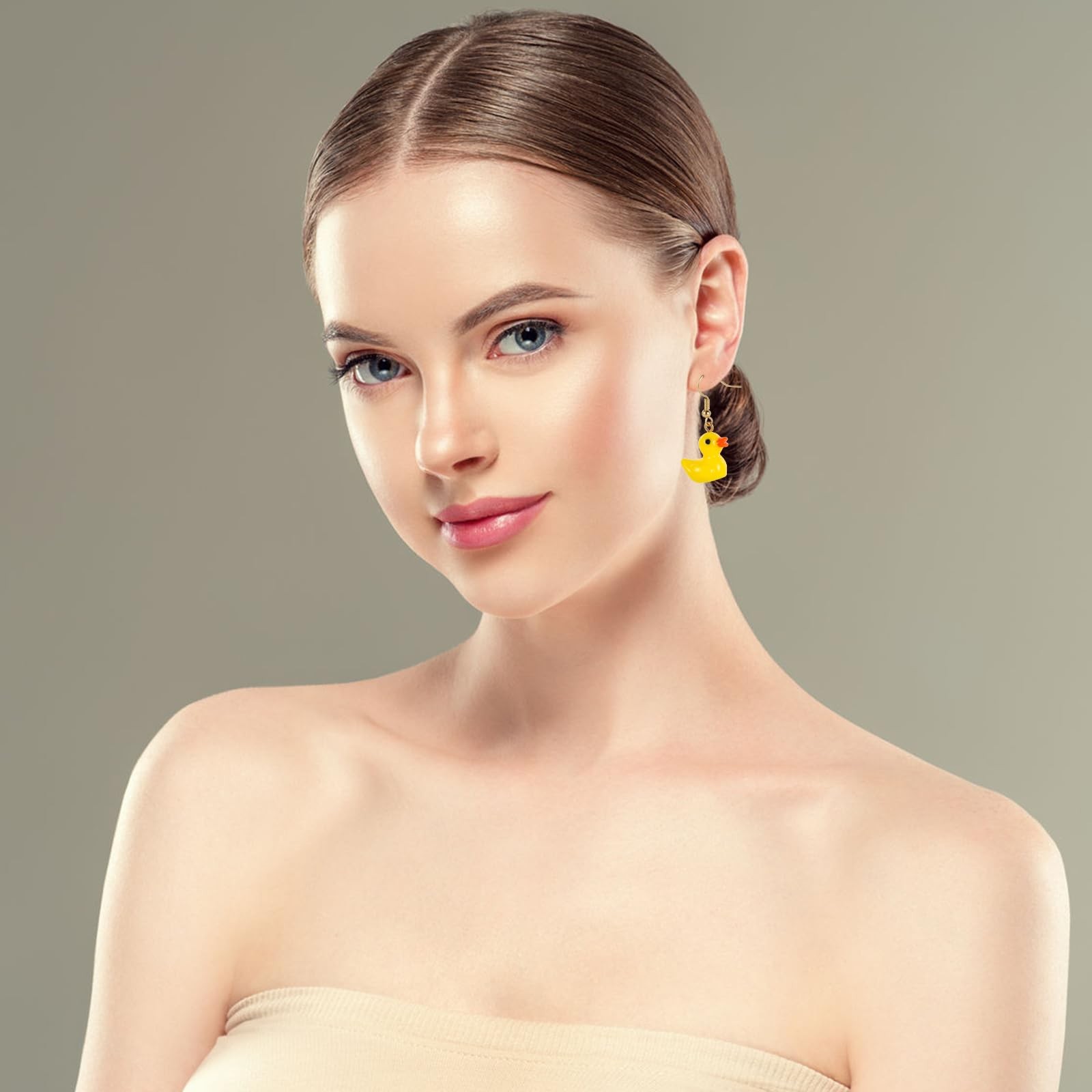 Yellow Duck Earrings, Cute Duckie Earrings Acrylic Dangle Drop Earrings Perso…