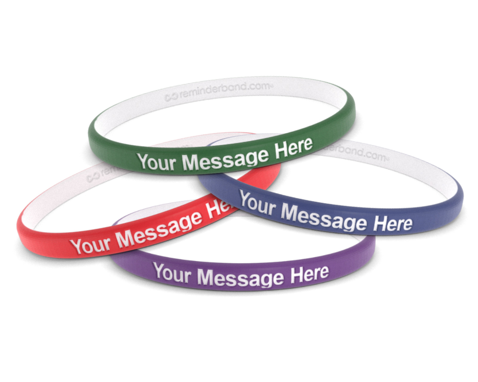 Thin Custom Engraved Silicone Wristbands – Personalized Rubber Bracelets