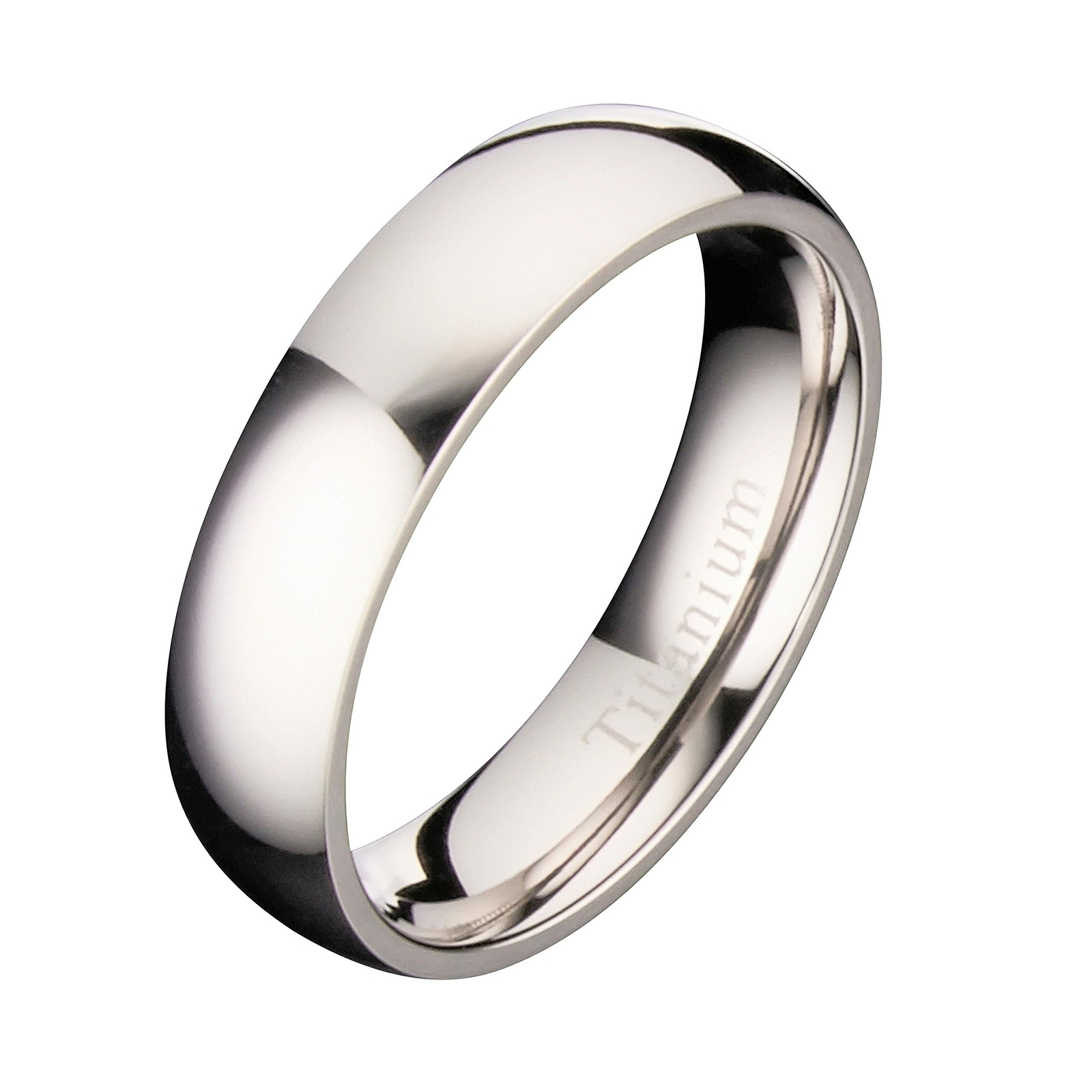 Titanium 3mm-9mm Wedding Band Polished Comfort Fit Ring