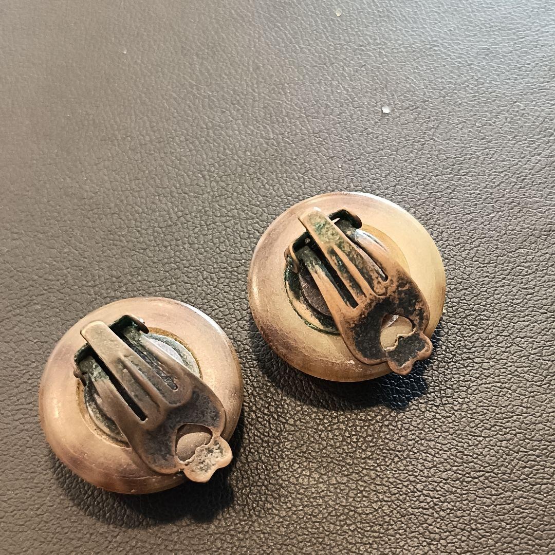 Hermes Earrings Bull Horn No Rear Stamp No Accessories