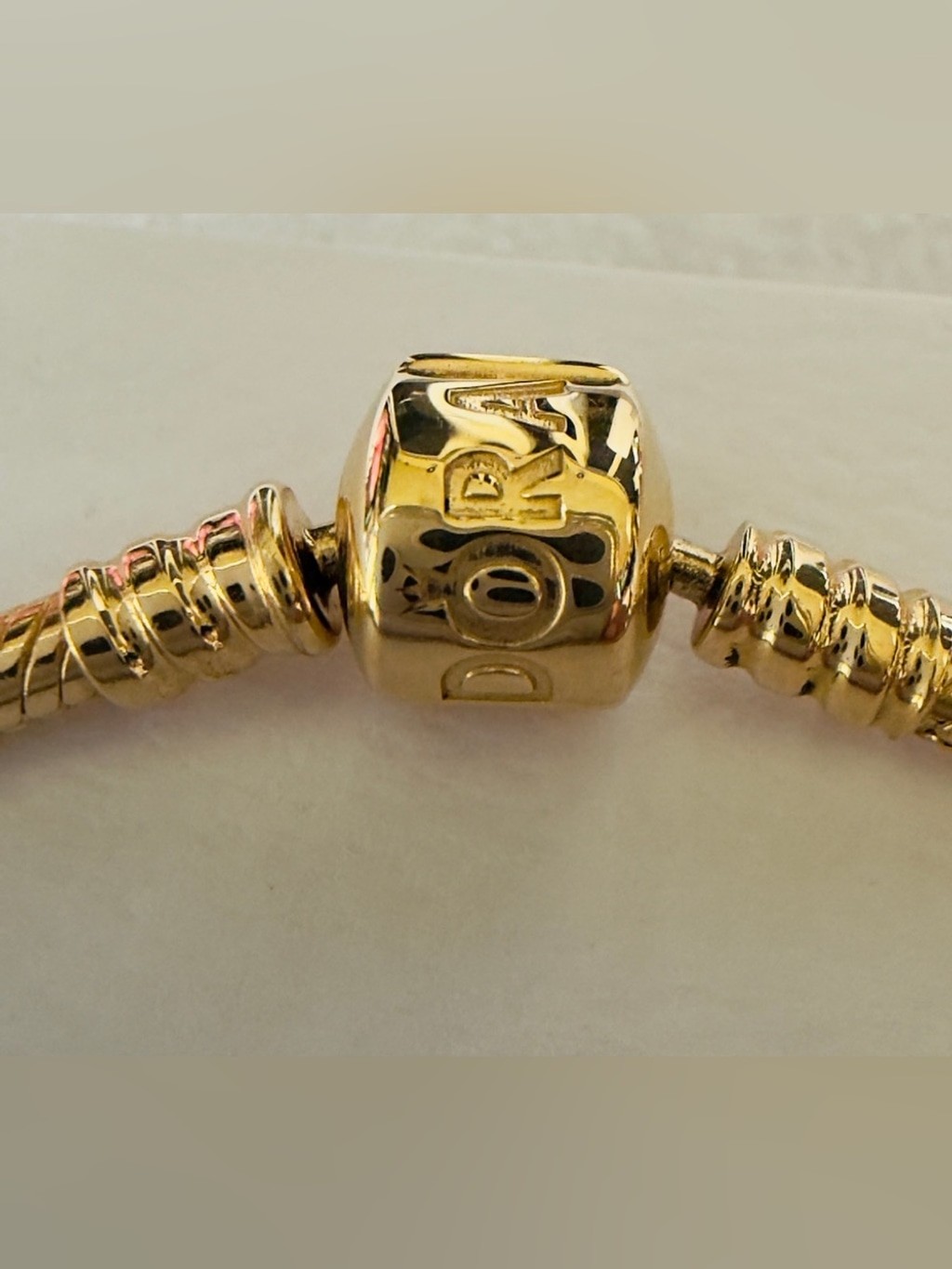 ❗️NEW❗️100% Authentic PANDORA Moments Snake Bracelet 14k Yellow Gold 9.1 Inches