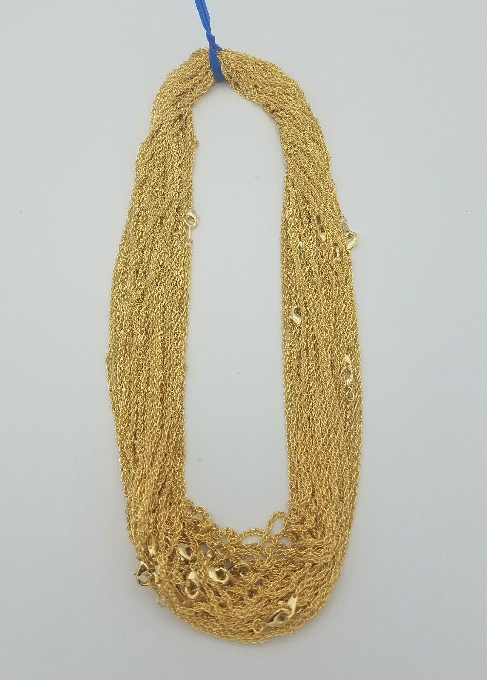 WHOLESALE LOTS OF 5-144 PIECES OF 14 KT GOLD PLATED 16″ ROPE NECKLACES
