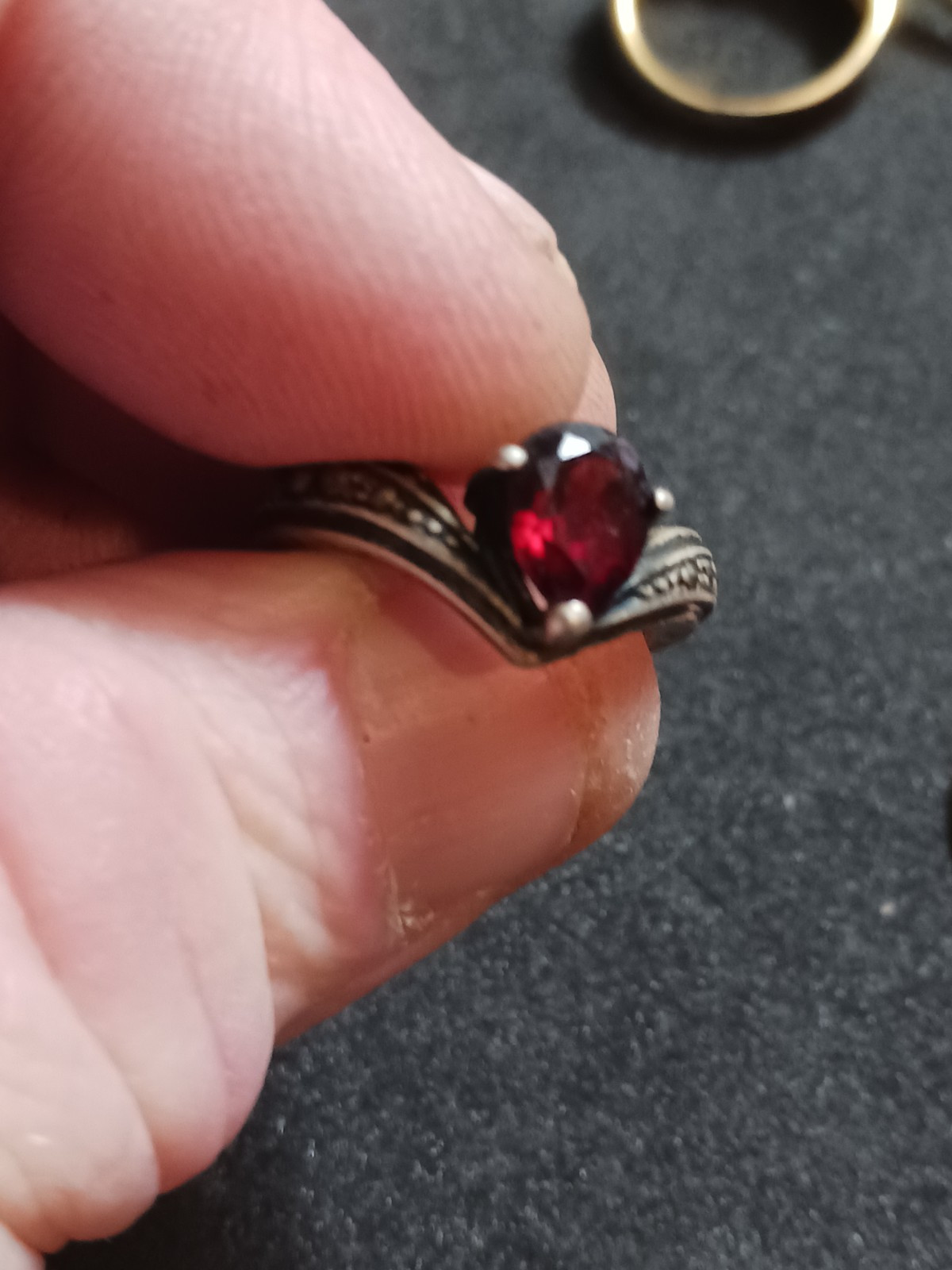 4 Beautiful Rings 3 with no markings 1 stamped M with a Trademark Nice