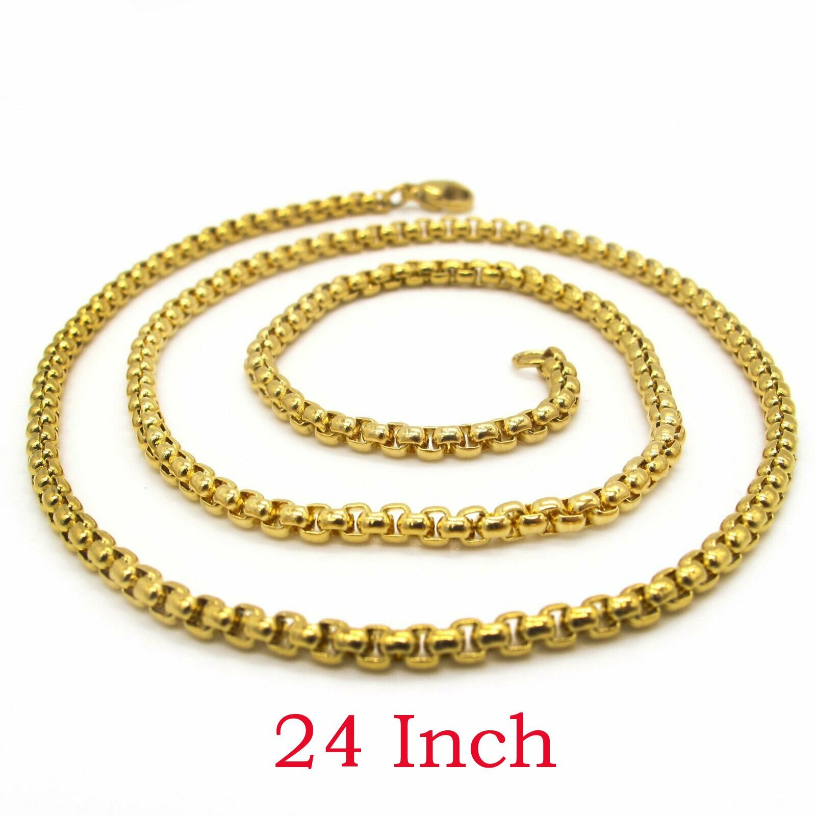 MENDEL Mens Stainless Steel Gold Rap Hip Hop Money Dollar Sign Pendant Necklace