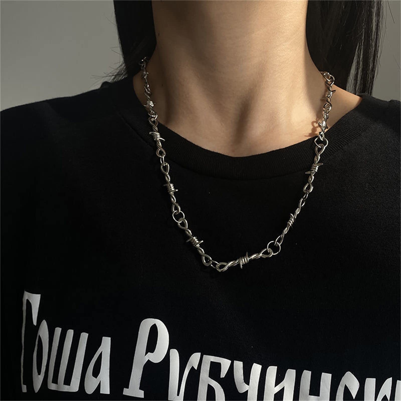 Unisex Gothic Thorns Choker Necklace for Men Women Personalized Punk Hip Hop …