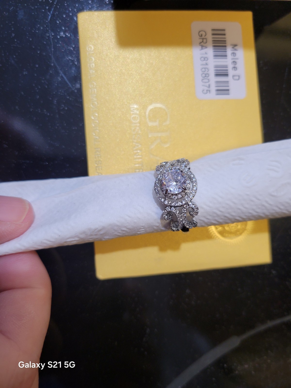 Silver Tone Size 8 Moissointe New Ring
